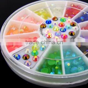 Factory Price 3mm 12 Colors Jelly Color Diamond Nail Art Decoration thumbnail-1