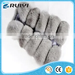 Women Faux Fur Vest , High Soft Grey Faux Fur Vest Clothing thumbnail-1