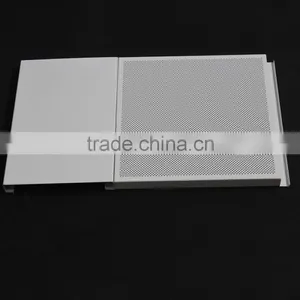 Round Straight Perforations Suspended Metal Ceiling Aluminum K Shaped Expansive Ceiling thumbnail-1