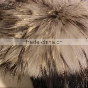 Fluffy Design Dyed Color Raccoon Fur Wrist Warmers Imitated Silver Fox Fur Sleeves Cuff Could Custom thumbnail-5
