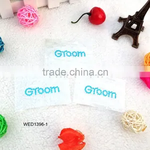 Hotsale Wedding Groom 3d Rhinestone Crystal Letter Shoe or Cup Stickers thumbnail-1