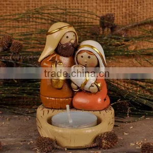 Polyresin Nativity Set Candlestick thumbnail-1