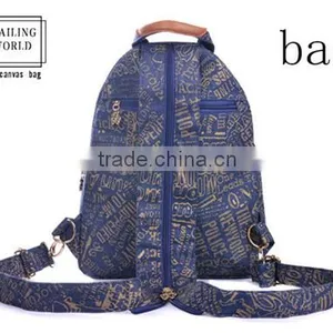 2016 New Arrival Wholesale Teenage Girls Canvas Backpack thumbnail-3