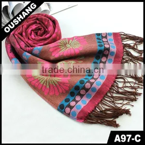 A97-C Fashion Pashmina Hijab Shawl Scarf Viscose Scarf thumbnail-1