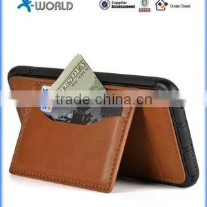 PU Leather Skin TPU Case for IPhone 6S/6 Plus With Card Slot and Stand thumbnail-1