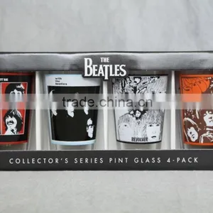 4 Pack Drinking Glass Tumbler Set 16 oz Beer Pint Glass With Packaging thumbnail-2