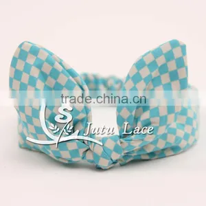 Fashion Rose Flower Print Cotton Knot Bow Princess Headband, Girl Hair Ornaments Accessory, Good Stretch Headband Headwear thumbnail-3
