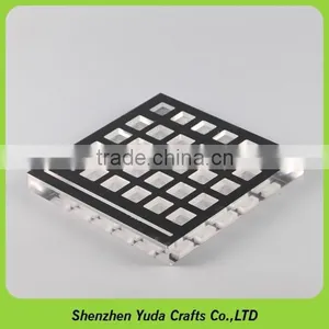 Colored CNC Milling Acrylic Cube Blocks Customized Rounting Small Clear Acrylic Manifold thumbnail-6