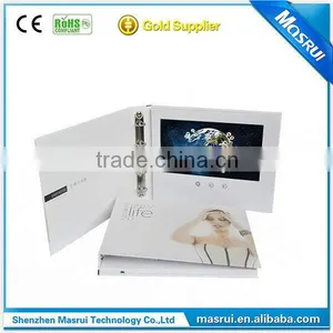 Special Ring Binder Design 10.1 Inch Invitaion LCD Video Card OEM thumbnail-1