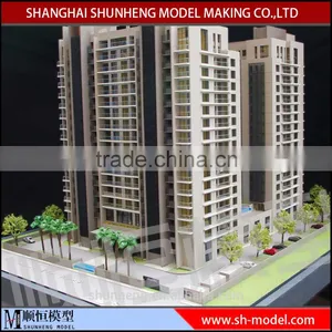Beautiful Hand Made Miniature House Apartment Building Model for India Client thumbnail-1