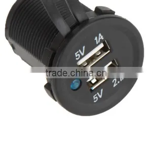 Waterproof Duel USB Charger Outlet 3.1 Amp Panel Mount Jack Motorcycle thumbnail-1