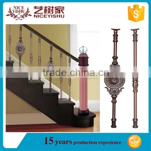 Ornamental Wrought Iron Stair Railing / Decorative Wrought Iron Handrails Supplier thumbnail-3