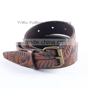 Fashion Casual Design Brand Model Embossed Belt for Unisex With Pin Buckle thumbnail-2