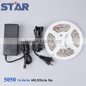 2835 12v/24v 300led Indoor BLUE Flexible LED Strip Light With Power Supply Cheap Led Strip Set Christmas Light thumbnail-1