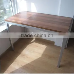Computer Or Tea Or Studying Or Dining Table With Steel Legs And Wooden Table Top thumbnail-3