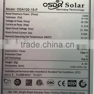 100w 18v Colorful Poly-crystalline Solar Module With TUV CE thumbnail-5
