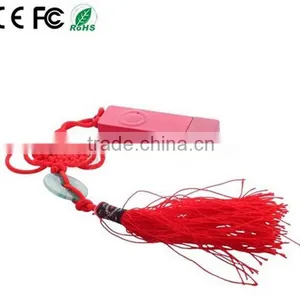 Promotional Chinese Red Usb Flash Disk With Chinese Knot thumbnail-3
