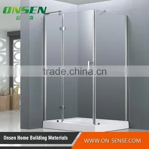 Square Safe Tempered Glass Hinged Door Shower Enclosure thumbnail-1