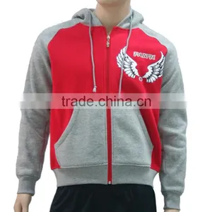 2015 Latest Design Zipper Up 100% Cotton Plain Hoodie thumbnail-2
