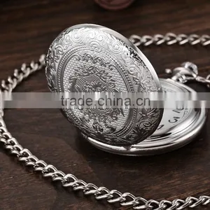 Cool Eden Pattern Necklace Pendant Chain Fob Quartz Pocket Watch thumbnail-4