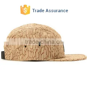 Custom 5 Panel Hats Caps With Print Pattern 5 Panel Hat With Plastic Buckle thumbnail-3