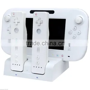 Triple Charging Dock / Viewing Stand For Wii U Gamepad And For Wii Remote Control thumbnail-2