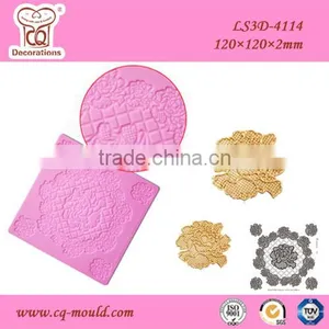 Flower Pattern Fondant Cake Lace Embossed Cake Mold Silicone Lace Mat thumbnail-1