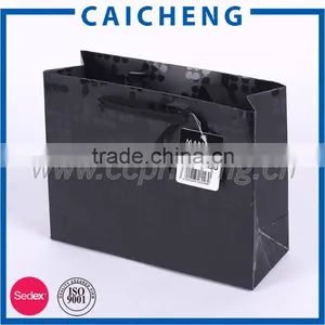 Fashion Paper Shopping Bag Black Luxury Paper Gift Bag thumbnail-1