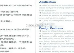 Hottest Sale!!! YQP(SB) 250hydraulic Failure Protection Brake Series thumbnail-2