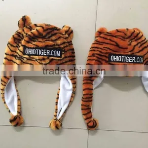 Customized Logo Husky Animal Plush Animal Head Hat thumbnail-4
