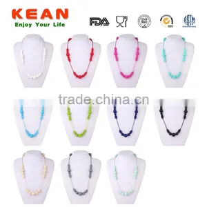 High Quality Silicone Chewable Beads Jewelry Baby Teething Necklace thumbnail-4