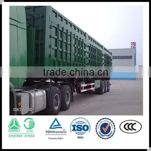 3 Axle Strong Box Semi Trailer , Van Semi Trailer , Grain Transport Truck Trailer thumbnail-2