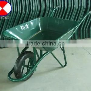 65l Wheelbarrow WB6400,green Color,metal Tray Wheelbarrow thumbnail-1