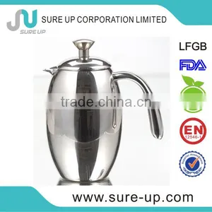 2014Europe Double Wall Stainless Steel Hand Press Coffee Jug thumbnail-1
