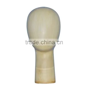 Abstract Wooden Long Neck Head Egg Shape Mannequin for Hat Display thumbnail-1