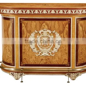 Vitoria Style Bar Furniture, Exquisite Carved Wooden Bar Counter Table, Luxury Gilding Wooden Bar/Bar Stool/Wine Cabinet thumbnail-2