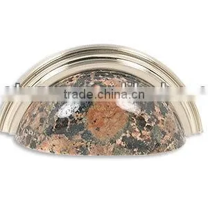 Cup Pull-BB-BN Granite Pull Cup Pull Brushed Nickel for Kitchen and Bathroom thumbnail-1