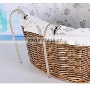Hanmade Natural Wicker Bike Basket Basket for Bike Wicker Bicycle Basket Removable Bicycle Basket thumbnail-6