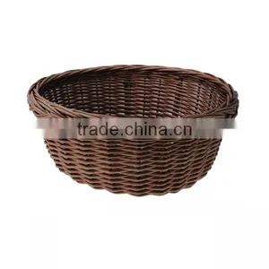Wholesale Large Flat Willow Wicker Sundries Storage Basket, Wicker Basket thumbnail-2