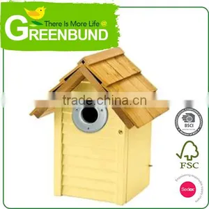 New Design Beach Hut Nest Box Bird House Cedar Roof Shingles thumbnail-1