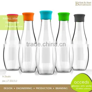Superior Quality Pyrex BPA Free Antique Hand Blown Glass Bottles thumbnail-6