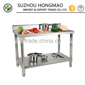 Multifunction Double Kitchen Stainless Steel Work Table thumbnail-2