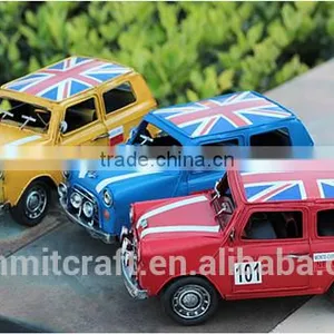 Vintage England Flag Off-road Vehicle Metal Handmade Model Car thumbnail-4