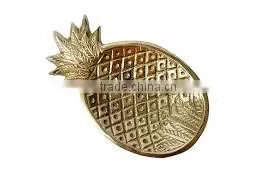 Brass Pineapple Embossed Food Platter thumbnail-1