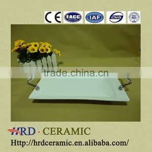 2015 Wholesale Stock Japanese Ceramic Plate With Metal Handle thumbnail-1