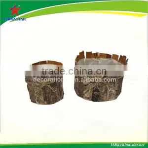 Autumn Design Flower Basket Made of Birch thumbnail-1
