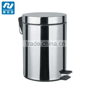 Hotel Room Stainless Steel Silver Waste Bin thumbnail-6