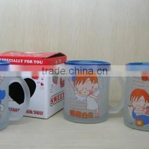 330ml 11oz Customized Frosted Coffee Water Cup Glass Mug thumbnail-1