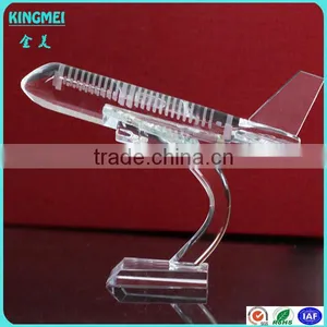 2015 Hot Sale Crystal Glass Airplane Model Award for Souvenir thumbnail-1