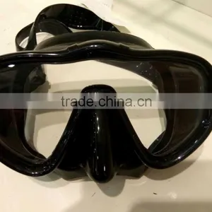 Black Silicone Tempered Full Face Dive Mask, Professional Diving Mask From China(MK-1301) thumbnail-1